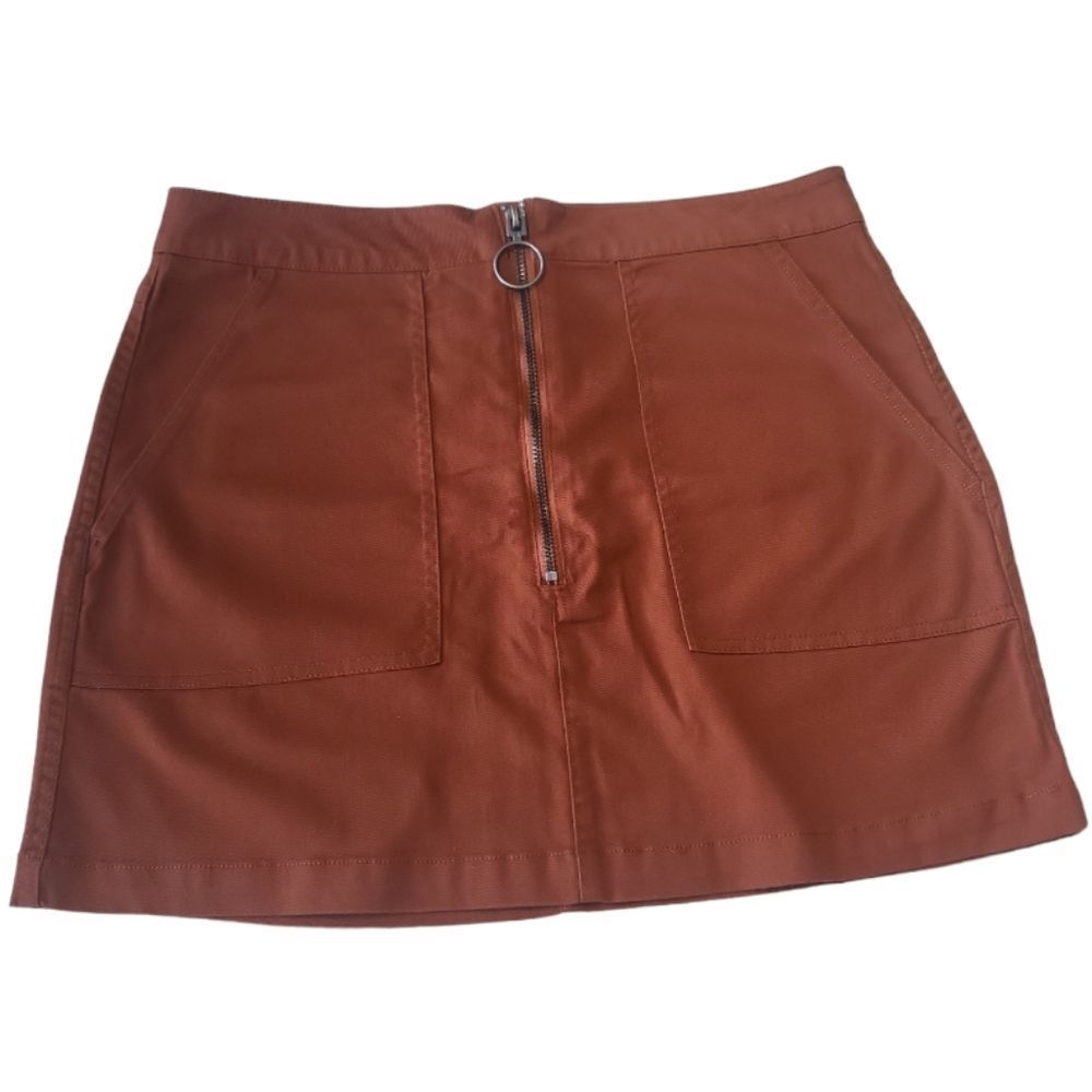 VOLCOM Brown Rust‎ Zip Skirt Size M (8)
